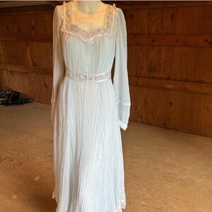 Gunne Sax size 13 vintage dress blue